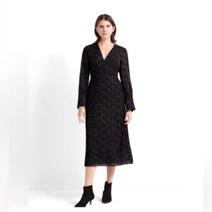 Club Monaco Velvet / Silk Midi Dress Size 0